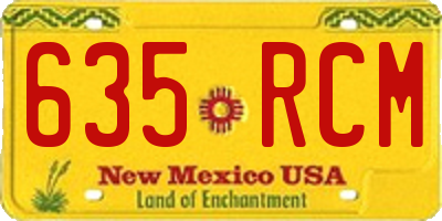 NM license plate 635RCM