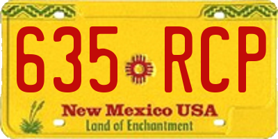 NM license plate 635RCP