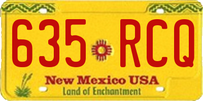 NM license plate 635RCQ