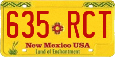 NM license plate 635RCT