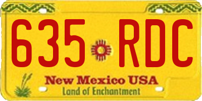 NM license plate 635RDC