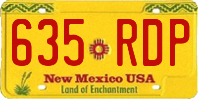 NM license plate 635RDP