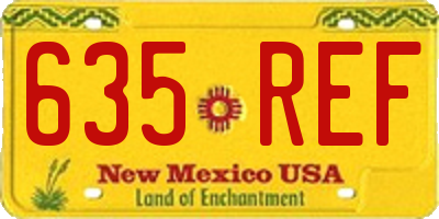 NM license plate 635REF