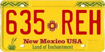 NM license plate 635REH
