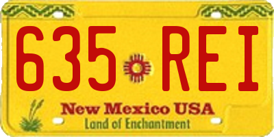 NM license plate 635REI