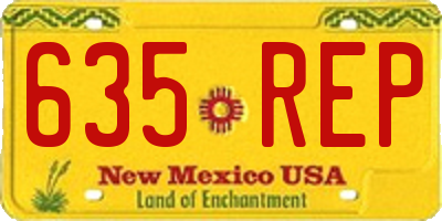NM license plate 635REP
