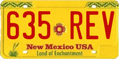 NM license plate 635REV