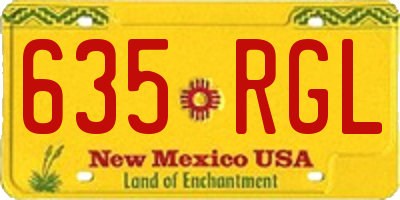 NM license plate 635RGL