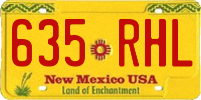 NM license plate 635RHL