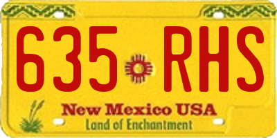 NM license plate 635RHS