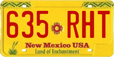 NM license plate 635RHT