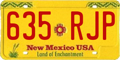 NM license plate 635RJP