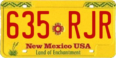 NM license plate 635RJR