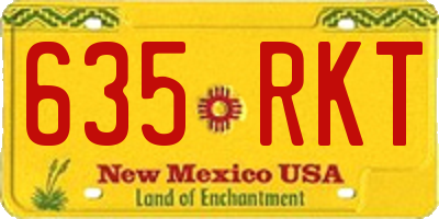 NM license plate 635RKT