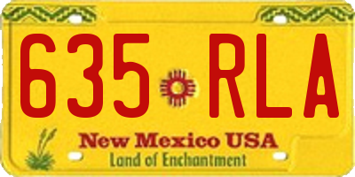 NM license plate 635RLA