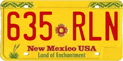 NM license plate 635RLN