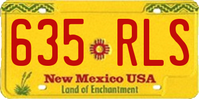 NM license plate 635RLS