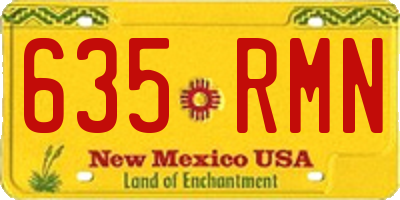 NM license plate 635RMN