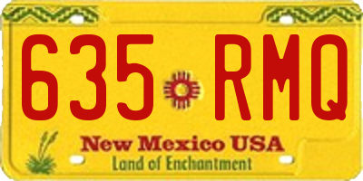 NM license plate 635RMQ