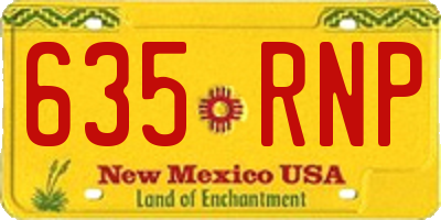 NM license plate 635RNP