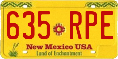 NM license plate 635RPE