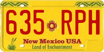 NM license plate 635RPH