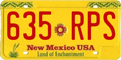 NM license plate 635RPS
