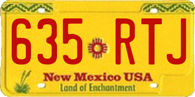 NM license plate 635RTJ