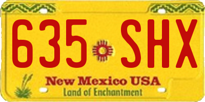 NM license plate 635SHX
