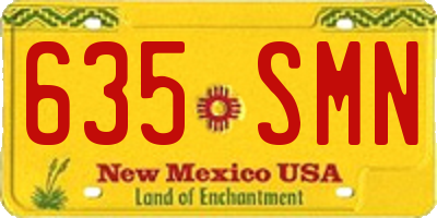 NM license plate 635SMN