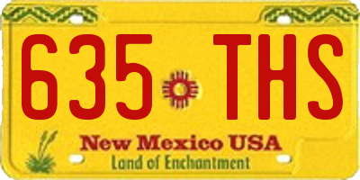 NM license plate 635THS