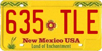 NM license plate 635TLE
