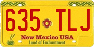 NM license plate 635TLJ