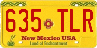 NM license plate 635TLR
