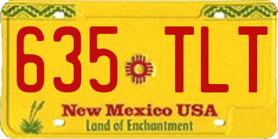 NM license plate 635TLT