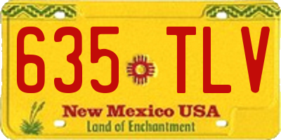NM license plate 635TLV