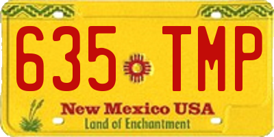 NM license plate 635TMP