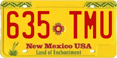 NM license plate 635TMU