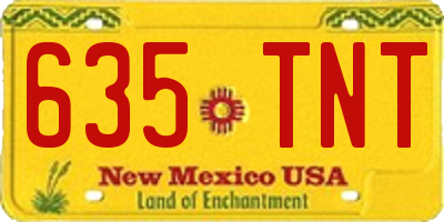 NM license plate 635TNT