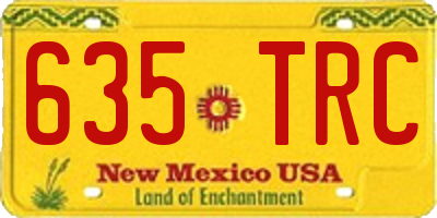 NM license plate 635TRC