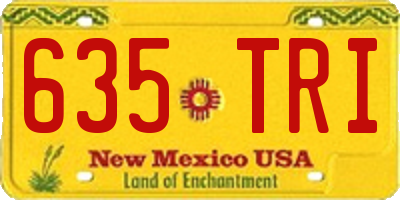 NM license plate 635TRI