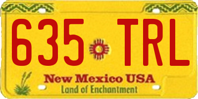 NM license plate 635TRL