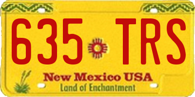 NM license plate 635TRS