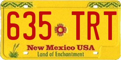 NM license plate 635TRT