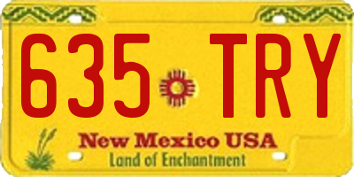 NM license plate 635TRY