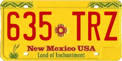 NM license plate 635TRZ