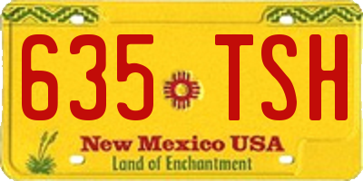 NM license plate 635TSH