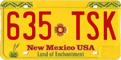 NM license plate 635TSK