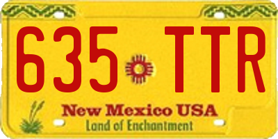 NM license plate 635TTR