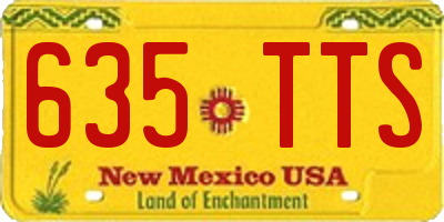 NM license plate 635TTS